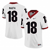 Georgia Bulldogs 18 Isaac Nauta White Nike College Football Jersey Dzhi,baseball caps,new era cap wholesale,wholesale hats